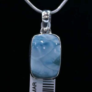 Larimar Square Pendant -- Height: .75" Width: .50" - Picture 1 of 2