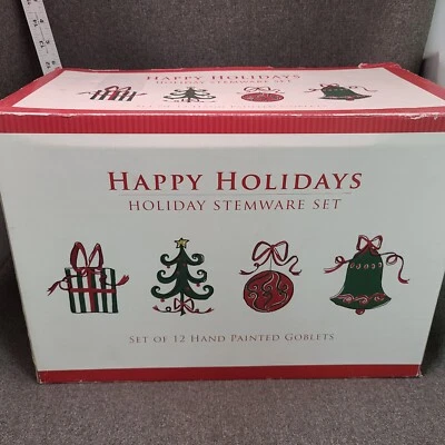 Juego de 11 copas de vajilla navideña pintadas a mano Foto 1 de 4