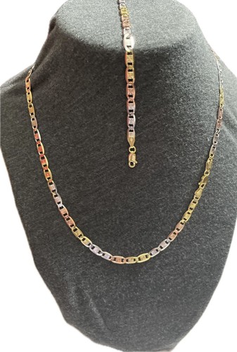 Collana e bracciale Valentino tricolore 18” e 7 5”