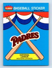 1989 Fleer Team Stickers (One Logo) San Diego Padres San Diego Padres #NNO