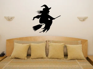 Calcomanía de Halloween de dormitorio de pared arte de pared bruja espeluznante imagen - Imagen 1 de 4