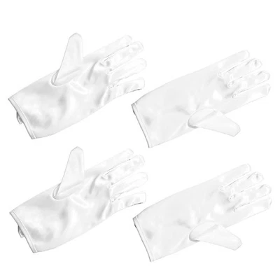  2 pares de guantes de novia boda novia niñas princesa accesorios de vestir Foto 1 de 4