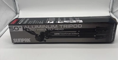 Sunpak - Trípode TravelSmart 50” aluminio de 3 vías con cabezal inclinable y panorámico Foto 1 de 2