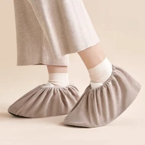 3 Paar Wiederverwendbar Samtstoff Überschuhe Rutschfeste Dick Schuhe Cover für - Picture 1 of 18