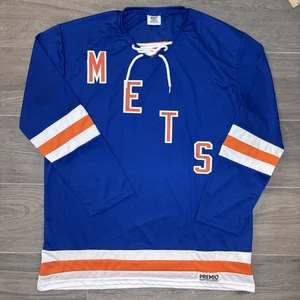 New York Mets Jersey Mens Large Blue Orange MLB Baseball Hockey Premio Promo - Picture 1 of 6