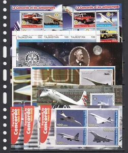 Concorde Passenger planes Aviation Small Collection MNH 10 M/s & S/s perf Lot - Picture 1 of 4