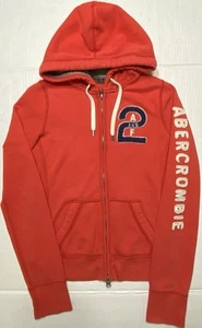 Abercrombie & Fitch Zip-Up Hoodie Womens Red S - Picture 1 of 23