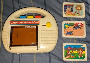 Carry Along-A-Song Children’s Cassette Player- 3 Of 4 Cassettes- Tested- Working - Picture 1 of 3