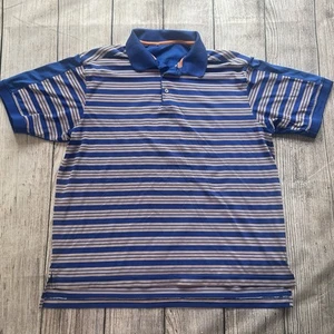 Adidas Climacool Golf Polo Shirt Blue Stripes Mens Size XL Gator Colors College - Picture 1 of 9