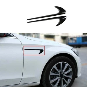 Cover Trim ABS Black Front Side Vent Fender For Benz E~Class W213 2016~2021 2X - Picture 1 of 10