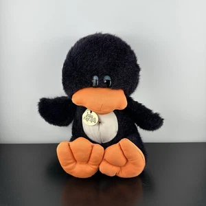 Vintage Easton Court Just Friends Penguin Plush Stuffed Animal 12” Black Orange - Bild 1 von 6