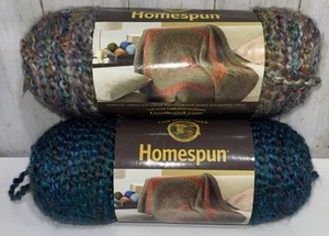 Filato HOMESPUN marca Lion (1) laguna (1) deserto dipinto 6 oz/185yd ciascuno - Foto 1 di 4