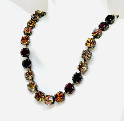 Collar Tenis Cristal Borgoña Colores Otoño, Collar Cadena Copa Colores Otoño Foto 1 de 4