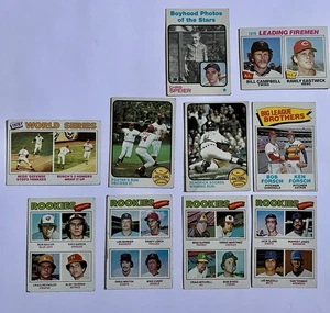 Topps Rookie Pitchers/action Cards Cards Lot 1970s Pete Rose Forsch Bill Campbel - Picture 1 of 4