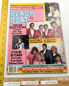 PRINCE Whitney Houston New Edition Janet Jackson 1986 Black Beat magazine - Picture 1 of 12