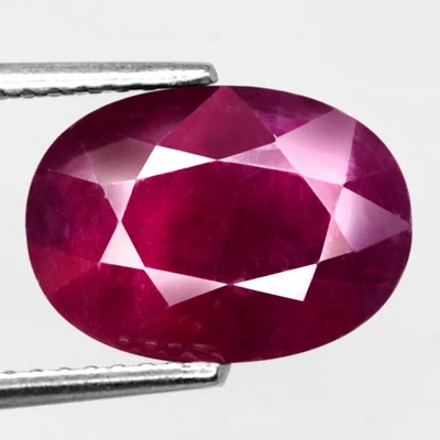4.27Ct. Natural Gemstone Ruby Top Red Oval Normal Heated Tanzania Ravishing - Image 1 of 4