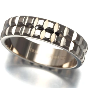 Auth Boucheron Ring Quatre Clou de Paris 2-row EU60 18K 750 White Gold - Picture 1 of 4