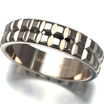 Auth Boucheron Ring Quatre Clou de Paris 2-row EU60 18K 750 White Gold - Image 1 of 4