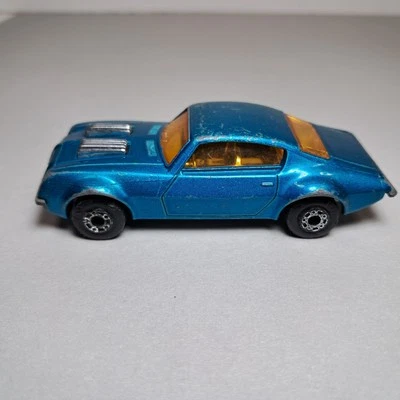 1975 Matchbox Superfast 1970 Pontiac Firebird No.4 Teal Blue W/ Gold Tint 1:64 - Image 1 of 4