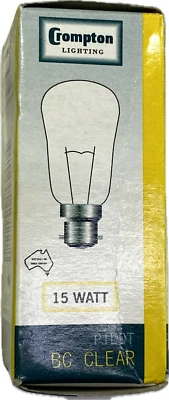 Crompton Lighting - 15watt / 240V BC Clear Pilot Light Bulb - Code 10177 - Image 1 of 2