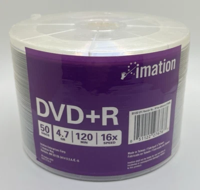 Imation DVD+R 4.7GB 16x Speed 120 Min 50 Disc Spindle  - Sealed - Image 1 of 3