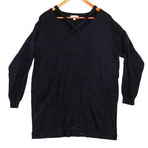 Umgee Women's Black V-Neck Sweater - Size Medium - Picture 1 of 4