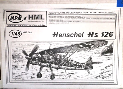 Kit de fundición de resina MPM 1/48 Henschel HS-126 Foto 1 de 4