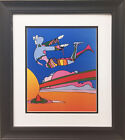 Peter Max "Cosmic Flyer" 2000 Newly Custom Framed Print Art Pop Psychedelic Neo