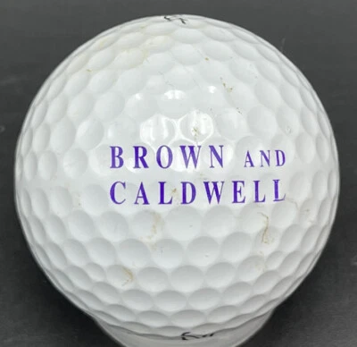 Pelota de golf marrón y con logotipo de Caldwell (1) Titleist Pro V1 392 usada Foto 1 de 4