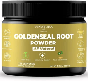 Goldenseal Root Powder - 4 Oz, 113 Servings *USA Made & Tested* Pure Natural Gol - Picture 1 of 5