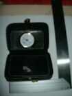 TRAVEL CLOCK IN FOLD OUT LEATHERETTE CASE WITH JEWELLERY COMPARTMENT