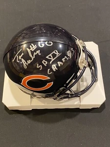 Tom Andrews Chicago Bears Super Bowl XX Champs Signed Auto Mini Helmet ~ JSA COA - Picture 1 of 5