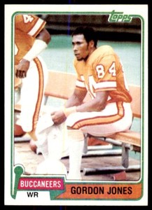 1981 TOPPS: GORDON JONES TAMPA BAY BUCCANEERS #108