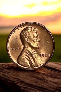 1958-P Lincoln Grano Centesimo Gemma Brillante Non Circolata Proof-Like Mint State - Foto 1 di 2