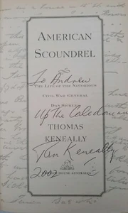 Thomas Keneally American Scoundrel 1st Edition SIGNED  - Bild 1 von 5