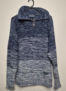 VTG Lightning Bolt 1/4 Zip Knit Jumper Pullover Sweater Youth Size 14 Surf - Picture 1 of 4