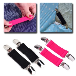 1 par de sujetadores elásticos de vestido con clip de cincha - Imagen 1 de 8