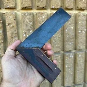 Vintage CRAFTSMAN Brass & Wood Try Square 6" Woodworking Tool MADE IN USA - Picture 1 of 8