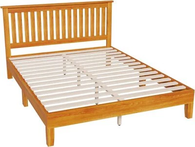 Деревянный каркас кровати-платформы основа из массива дерева/деревянные планки поддержка с изголовьем - Изображение 1 из 4