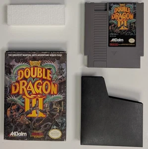 Carrito de juego Double Dragon III Nintendo NES con funda y espuma completo en caja original - Imagen 1 de 11