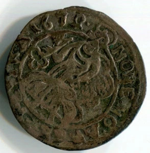 1672 German States 4 Silver Pfennig Trier Charles Caspar Leyen Petermannchen 127 - Picture 1 of 2