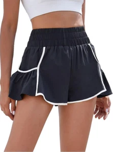 Womens High Waisted Shorts Athletic Running Shorts Workout Gym Quick Dry Flowy S - Picture 1 of 12