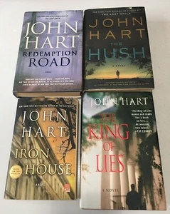 John Hart Lot 4 Hard & SoftCover Books Hush,RedemptionRd,King of Lies,IronHouse - Picture 1 of 7