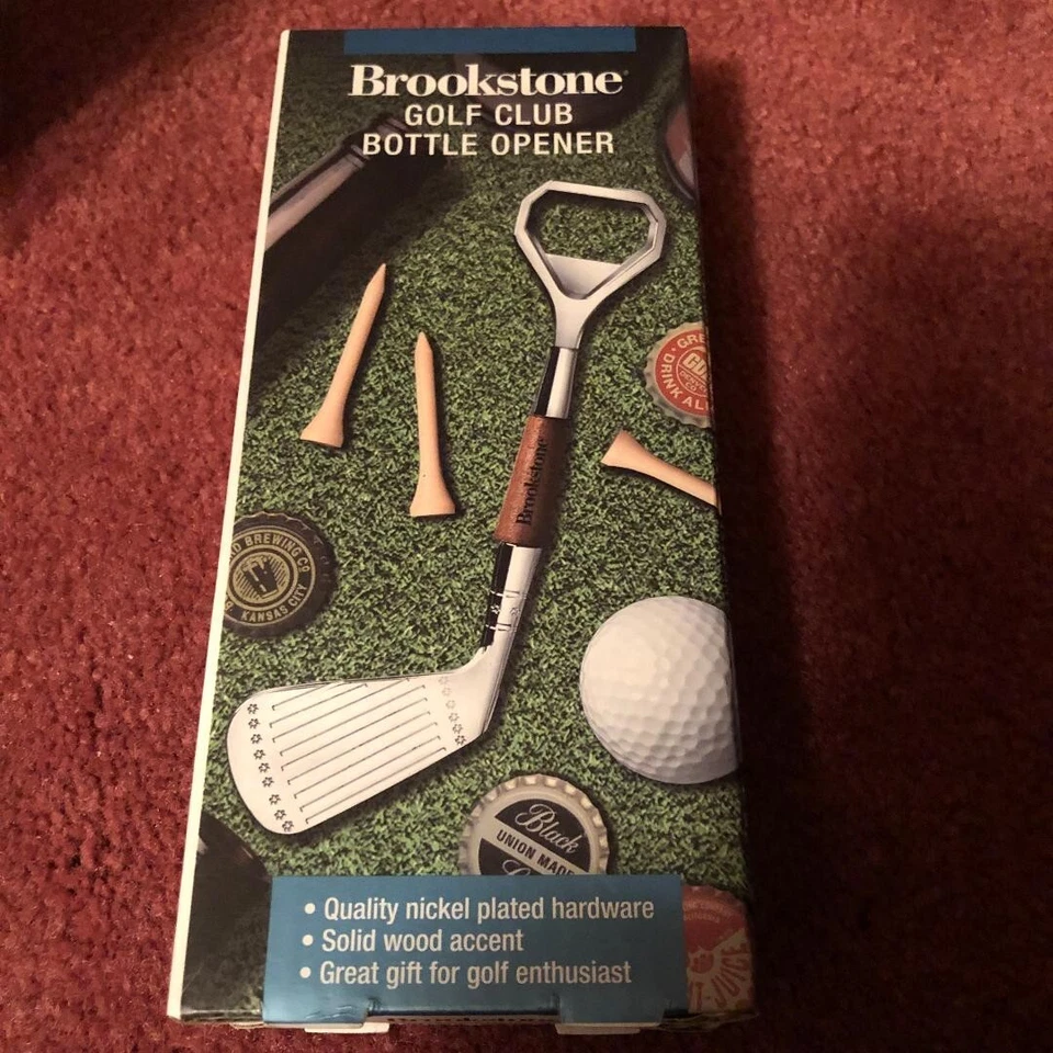 ABRIDOR DE BOTELLAS PARA PALOS DE GOLF BROOKSTONE, NUEVO. Foto 1 de 1
