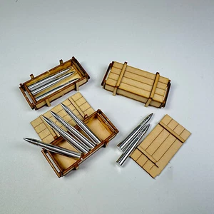 For 1/16 Tank Model 88mm Metal Shell Shell + Wooden Ammo Box Assembly DIY Parts - Picture 1 of 4