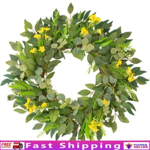 Large Eucalyptus Wreath Handmade Greenery Floral Decor Door Outdoor Year Round - Picture 1 of 8