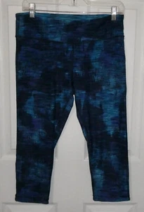 Z BY ZOBHA BLUE/BLACK/PURPLE YOGA CAPRI PANTS - LITTLE INSIDE POCKET - SZ M 8-10 - Picture 1 of 1