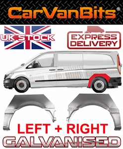 FOR MERCEDES VITO VIANO W639 SWB LWB 03-10 REAR WHEEL ARCH REPAIR PANEL PAIR - Picture 1 of 11