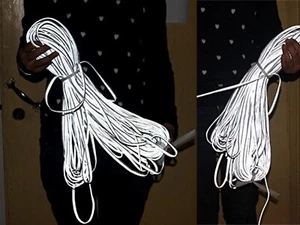 Sew-On 10mm Reflective Trim for Jackets & Bags - High Visibility Piping - Picture 1 of 13