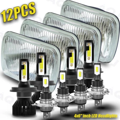 4x Fit Chevrolet C30 1981 1982 1983 1984 1985 1986 / Malibu 4x6" LED Headlights - Image 1 of 4